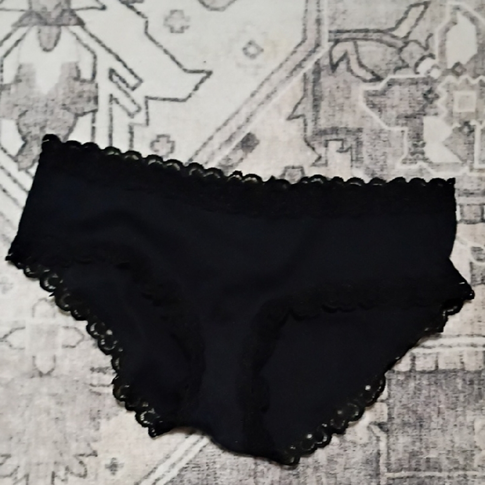Aerie Black Lace Trim Panties